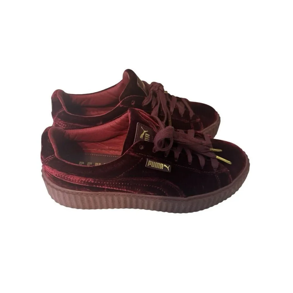 PUMA x FENTY By Rihanna Velvet Creeper 'Burgundy' Women's Sneakers Rare Sz 6 - Picture 4 of 9